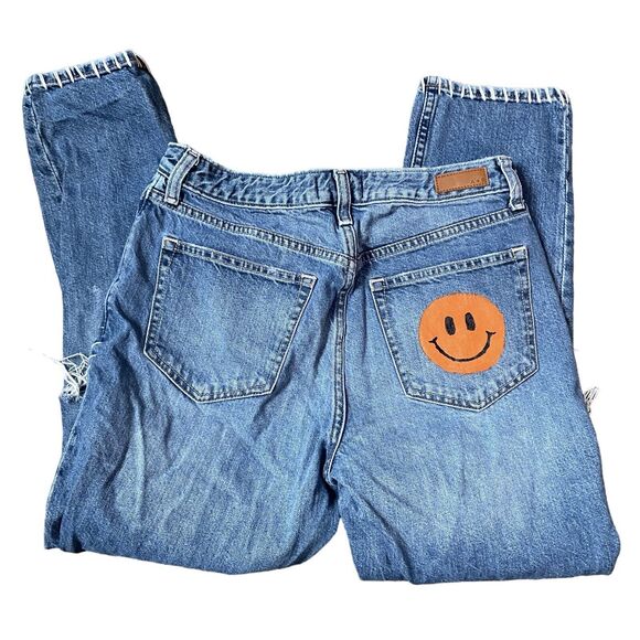 Hippie Jeans Abercrombie & Fitch Sz 27 Womens Embroidered Painted Art to Wear - Picture 10 of 11